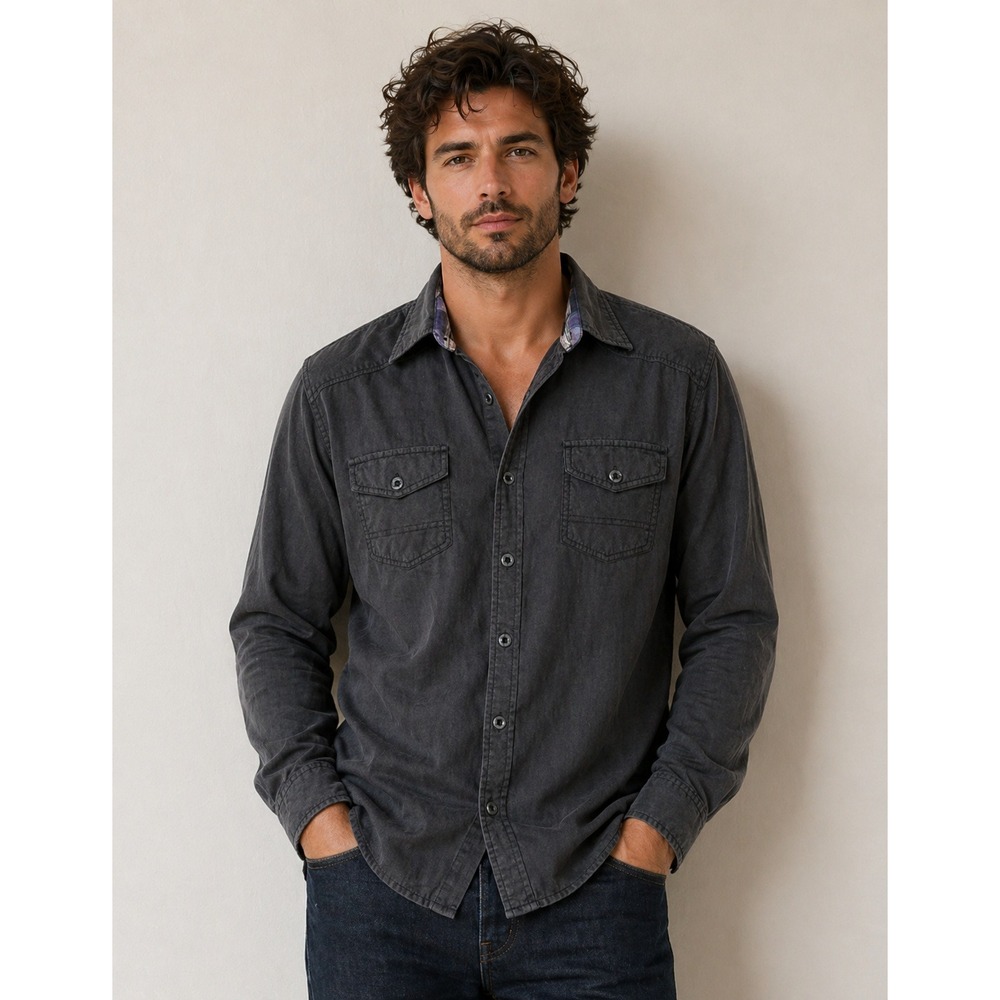 BKE Buckle Athletic Fit Button Down Shirt Preppy Dark Academia Career Old Moeny